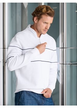 Sinsay - Bluza ze stójką - biały ze sklepu Sinsay w kategorii Bluzy męskie - zdjęcie 173720169