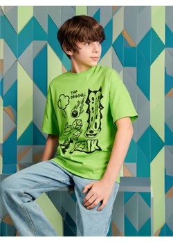Sinsay - Koszulka Kot Feliks - zielony ze sklepu Sinsay w kategorii T-shirty chłopięce - zdjęcie 173720327