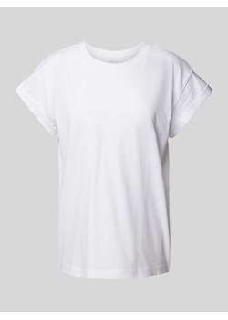 T-shirt z prążkowanym okrągłym dekoltem ze sklepu Peek&Cloppenburg  w kategorii Bluzki damskie - zdjęcie 173721925