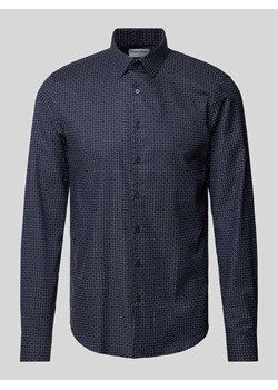 Koszula biznesowa o kroju slim fit z wyhaftowanym logo model ‘Bari’ ze sklepu Peek&Cloppenburg  w kategorii Koszule męskie - zdjęcie 173721928