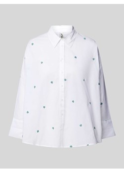 Bluzka z wyhaftowanym motywem na całej powierzchni model ‘NEW LINA GRACE’ ze sklepu Peek&Cloppenburg  w kategorii Koszule damskie - zdjęcie 173722015