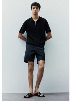 H & M - Top polo z suwakiem Slim Fit - Czarny ze sklepu H&M w kategorii T-shirty męskie - zdjęcie 173722125