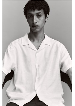 H & M - Żakardowa koszula z otwartymi klapami Regular Fit - Biały ze sklepu H&M w kategorii Koszule męskie - zdjęcie 173722166
