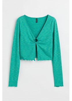 H & M - Top z dekoltem w serek - Zielony ze sklepu H&M w kategorii Bluzki damskie - zdjęcie 173722289