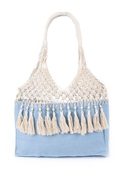 Bawełniana torebka damska Summer denim tr19351-1, Kolor biało-niebieski, Rozmiar uniwersalny, Art of Polo ze sklepu Primodo w kategorii Torby letnie - zdjęcie 173722909