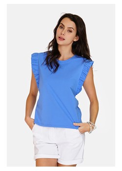 ASSUILI Koszulka w kolorze błękitnym ze sklepu Limango Polska w kategorii Bluzki damskie - zdjęcie 173723826