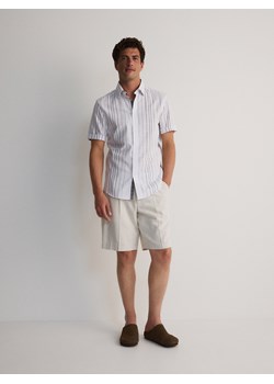 Reserved - Koszula regular z krótkim rękawem - ciemnobrązowy ze sklepu Reserved w kategorii Koszule męskie - zdjęcie 173725007