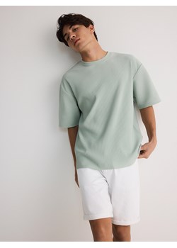 Reserved - Strukturalny t-shirt relaxed fit - jasnozielony ze sklepu Reserved w kategorii T-shirty męskie - zdjęcie 173725339