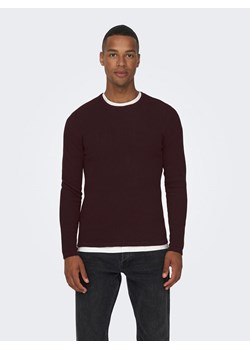 ONLY &amp; SONS Sweter w kolorze brązowym ze sklepu Limango Polska w kategorii Swetry męskie - zdjęcie 173727127