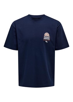 ONLY &amp; SONS Koszulka w kolorze granatowym ze sklepu Limango Polska w kategorii T-shirty męskie - zdjęcie 173727479