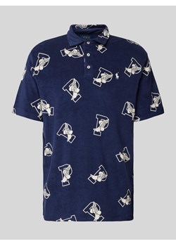 Koszulka polo o kroju regular fit z nadrukiem z motywem model ‘TERRY’ ze sklepu Peek&Cloppenburg  w kategorii T-shirty męskie - zdjęcie 173728799