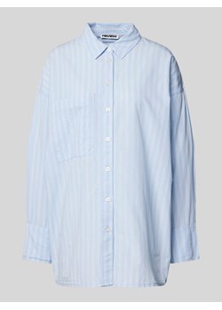 Bluzka koszulowa o kroju oversized z kieszenią na piersi ze sklepu Peek&Cloppenburg  w kategorii Koszule damskie - zdjęcie 173728977