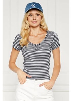 Tommy Jeans T-shirt HENLEY | Slim Fit ze sklepu Gomez Fashion Store w kategorii Bluzki damskie - zdjęcie 173729168