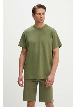 G-Star Raw t-shirt bawełniany kolor zielony gładki ze sklepu ANSWEAR.com w kategorii T-shirty męskie - zdjęcie 173729937