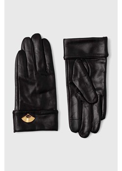 Karl Lagerfeld rękawiczki skórzane damskie kolor czarny 245W3603 ze sklepu ANSWEAR.com w kategorii Rękawiczki damskie - zdjęcie 173729947