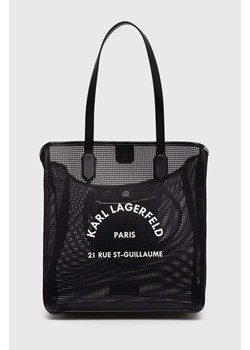 Karl Lagerfeld torba plażowa kolor czarny 245W4005 ze sklepu ANSWEAR.com w kategorii Torby Shopper bag - zdjęcie 173729968