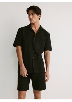 Reserved - Muślinowa koszula comfort fit - czarny ze sklepu Reserved w kategorii Koszule męskie - zdjęcie 173730726