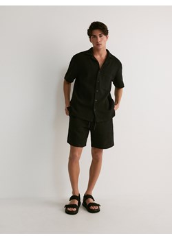 Reserved - Muślinowe szorty jogger - czarny ze sklepu Reserved w kategorii Spodenki męskie - zdjęcie 173730775