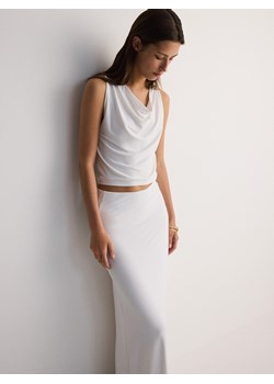 Reserved - Bluzka z lejącym dekoltem - biały ze sklepu Reserved w kategorii Bluzki damskie - zdjęcie 173730886