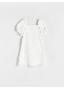 Reserved - Sukienka z bufkami - złamana biel ze sklepu Reserved w kategorii Sukienki dziewczęce - zdjęcie 173731046
