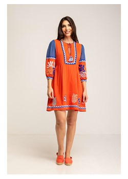 Peace &amp; Love Sukienka w kolorze pomarańczowo-niebieskim ze sklepu Limango Polska w kategorii Sukienki - zdjęcie 173732919