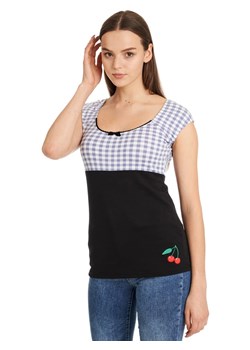 Pussy Deluxe Koszulka w kolorze czarno-błękitnym ze sklepu Limango Polska w kategorii Bluzki damskie - zdjęcie 173732946