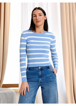Sinsay - Sweter w paski - błękitny ze sklepu Sinsay w kategorii Swetry damskie - zdjęcie 173734418