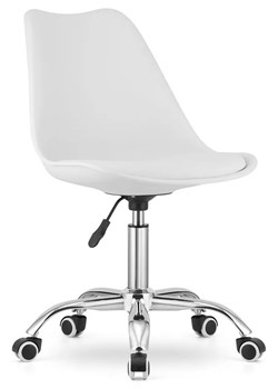 Białe skandynawskie krzesło obrotowe - Fernis ze sklepu Edinos.pl w kategorii Fotele dziecięce - zdjęcie 173736078