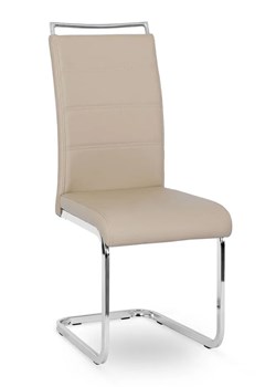 Beżowe krzesło na płozach do kuchni - Brox ze sklepu Edinos.pl w kategorii Krzesła - zdjęcie 173736505