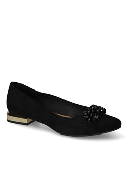 Baleriny For-But 470 Czarne zamsz ze sklepu Arturo-obuwie w kategorii Balerinki - zdjęcie 173737405
