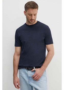 BOSS t-shirt bawełniany męski kolor granatowy gładki 50468972 ze sklepu ANSWEAR.com w kategorii T-shirty męskie - zdjęcie 173738029