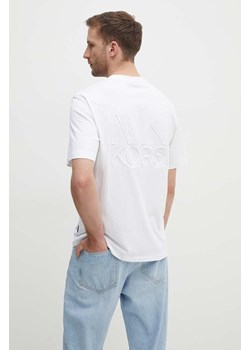 Michael Kors t-shirt bawełniany męski kolor biały gładki CT4525K1V2 ze sklepu ANSWEAR.com w kategorii T-shirty męskie - zdjęcie 173738096