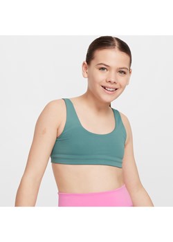 Stanik sportowy dla dużych dzieci (dziewcząt) Nike Alate All U - Zieleń ze sklepu Nike poland w kategorii Biustonosze - zdjęcie 173739175