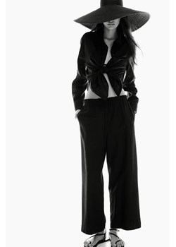 H & M - Spodnie z domieszką lnu - Czarny ze sklepu H&M w kategorii Spodnie damskie - zdjęcie 173739336