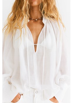 H & M - Bluzka z baloniastym rękawem - Biały ze sklepu H&M w kategorii Bluzki damskie - zdjęcie 173739338