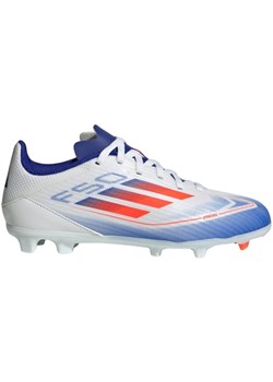 Buty piłkarskie adidas F50 League FG/MG  IF1367 białe ze sklepu ButyModne.pl w kategorii Buty sportowe dziecięce - zdjęcie 173740089