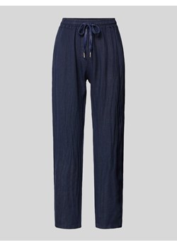 Spodnie lniane o kroju regular fit z tunelem model ‘Pa44uline’ ze sklepu Peek&Cloppenburg  w kategorii Spodnie damskie - zdjęcie 173743476