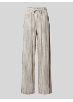 Spodnie materiałowe rozkloszowane z tunelem model ‘Lavara’ ze sklepu Peek&Cloppenburg  w kategorii Spodnie damskie - zdjęcie 173743618