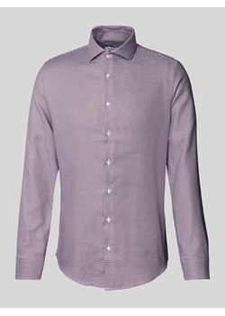 Koszula biznesowa o kroju slim fit z fakturowanym wzorem ze sklepu Peek&Cloppenburg  w kategorii Koszule męskie - zdjęcie 173743648