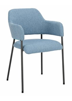 Niebieskie krzesło tapicerowane - Tatami ze sklepu Edinos.pl w kategorii Krzesła - zdjęcie 173743756