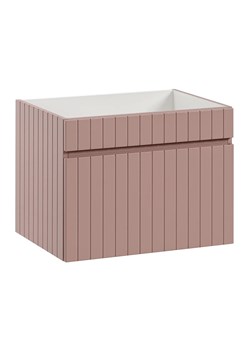 Różowa szafka pod umywalkę 60 cm z lamelami - Dione 5X ze sklepu Edinos.pl w kategorii Szafki i regały łazienkowe - zdjęcie 173744067