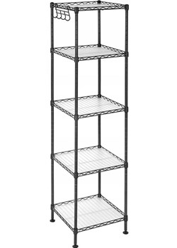 Czarny metalowy regał w stylu loft - Vinton ze sklepu Edinos.pl w kategorii Dom - zdjęcie 173744185