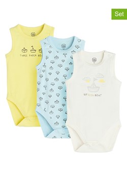 COOL CLUB Body (3 szt.) w kolorze żółto-błękitno-białym ze sklepu Limango Polska w kategorii Odzież dla niemowląt - zdjęcie 173744825