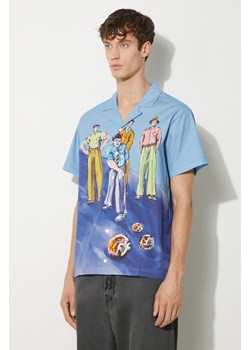 Filling Pieces koszula bawełniana Resort Shirt męska kolor niebieski regular 98733980631 ze sklepu PRM w kategorii Koszule męskie - zdjęcie 173745315