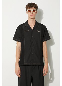 Filling Pieces koszula bawełniana Resort męska kolor czarny regular 98733981861 ze sklepu PRM w kategorii Koszule męskie - zdjęcie 173745317