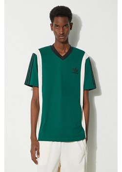 adidas Originals t-shirt męski kolor zielony z aplikacją  IS1406 ze sklepu PRM w kategorii T-shirty męskie - zdjęcie 173745437