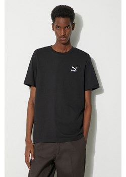 Puma t-shirt bawełniany męski kolor czarny z aplikacją 679187 ze sklepu PRM w kategorii T-shirty męskie - zdjęcie 173745445