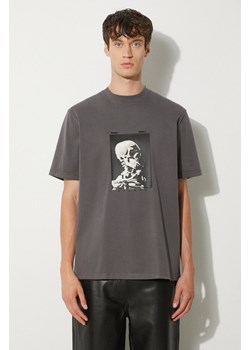 STAMPD t-shirt bawełniany Skeleton Garment Dye Relaxed Tee V2 męski kolor szary wzorzysty SLA-M3247TE-DKG ze sklepu PRM w kategorii T-shirty męskie - zdjęcie 173745477