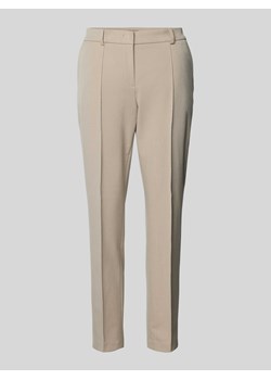 Spodnie do garnituru o kroju tapered fit z przeszytymi zakładkami w pasie ze sklepu Peek&Cloppenburg  w kategorii Spodnie damskie - zdjęcie 173746537