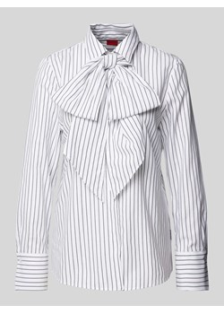 Bluzka z wiązaniem pod szyją i detalem z logo model ‘Ediora’ ze sklepu Peek&Cloppenburg  w kategorii Koszule damskie - zdjęcie 173746556